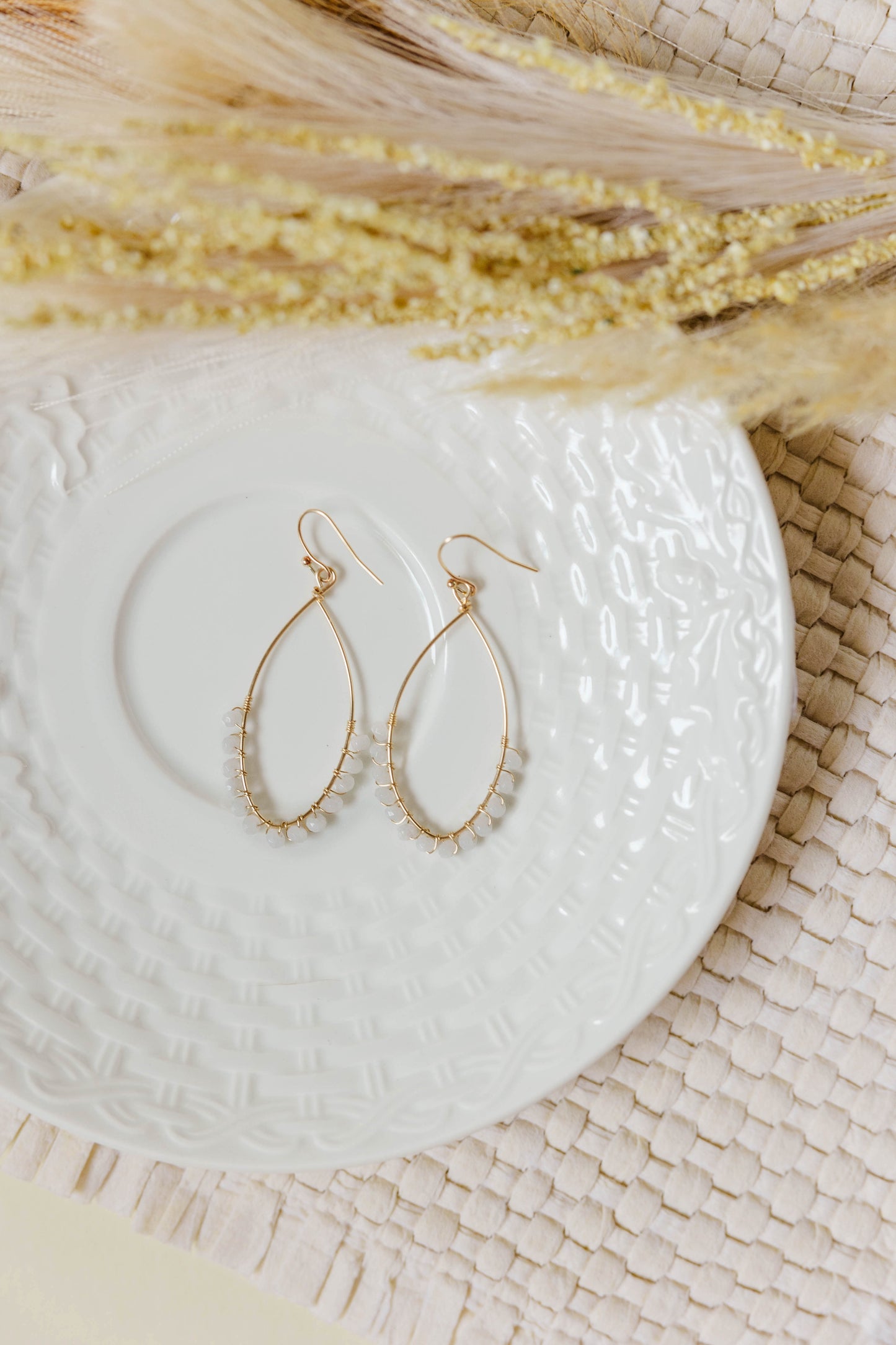 Aida Teardrop Earrings - Quartz