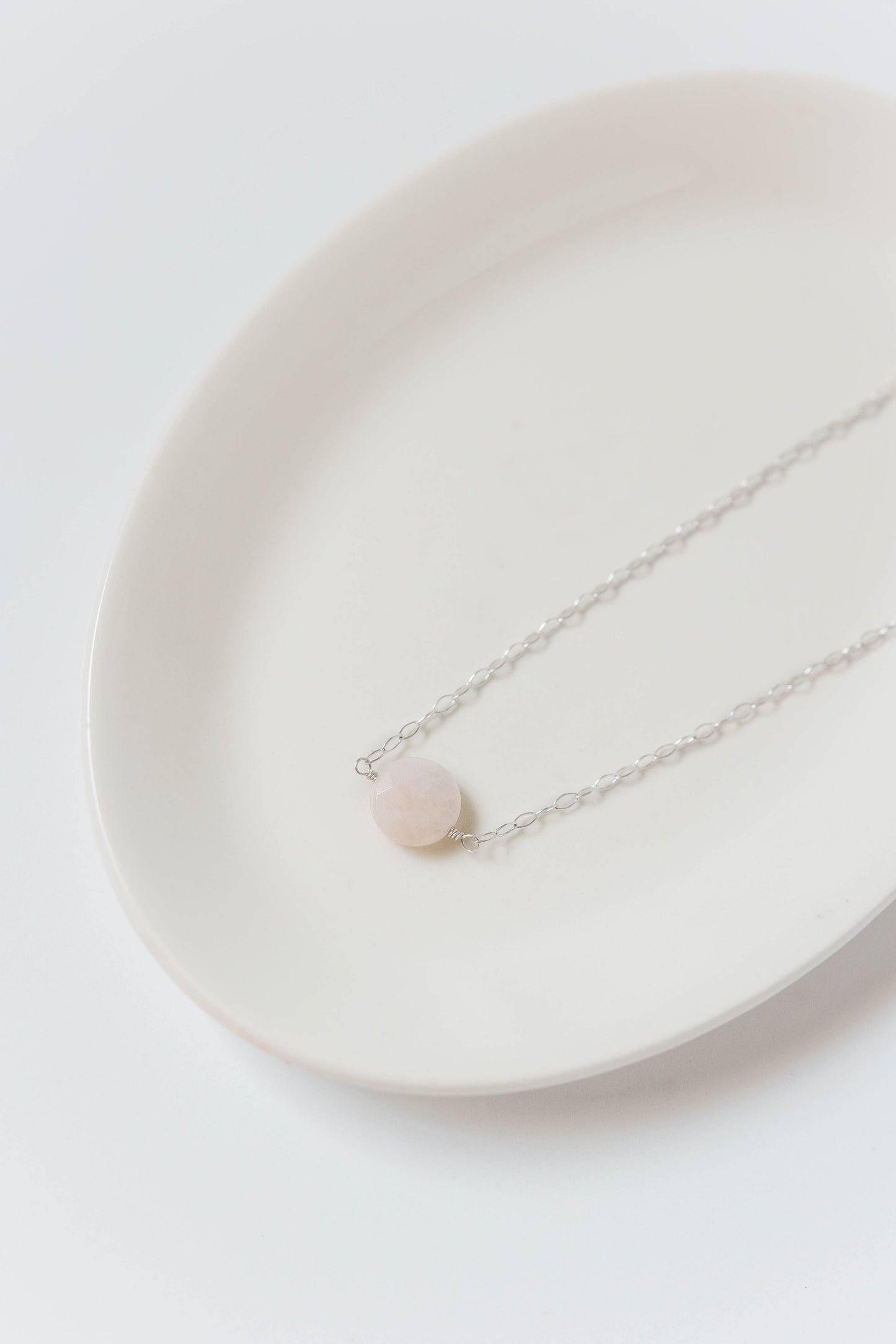 NORA Necklace - Rose Quartz