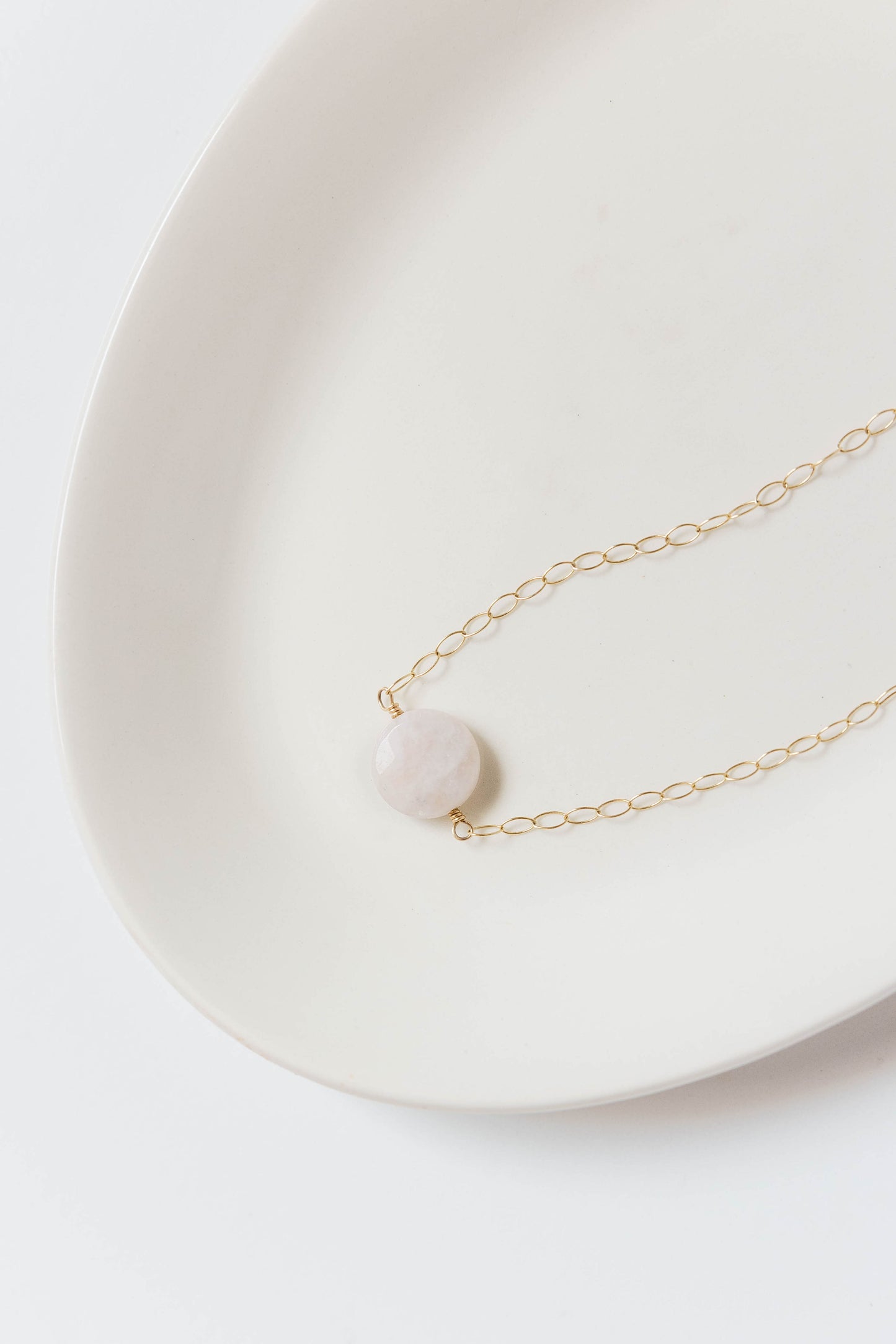 NORA Necklace - Rose Quartz