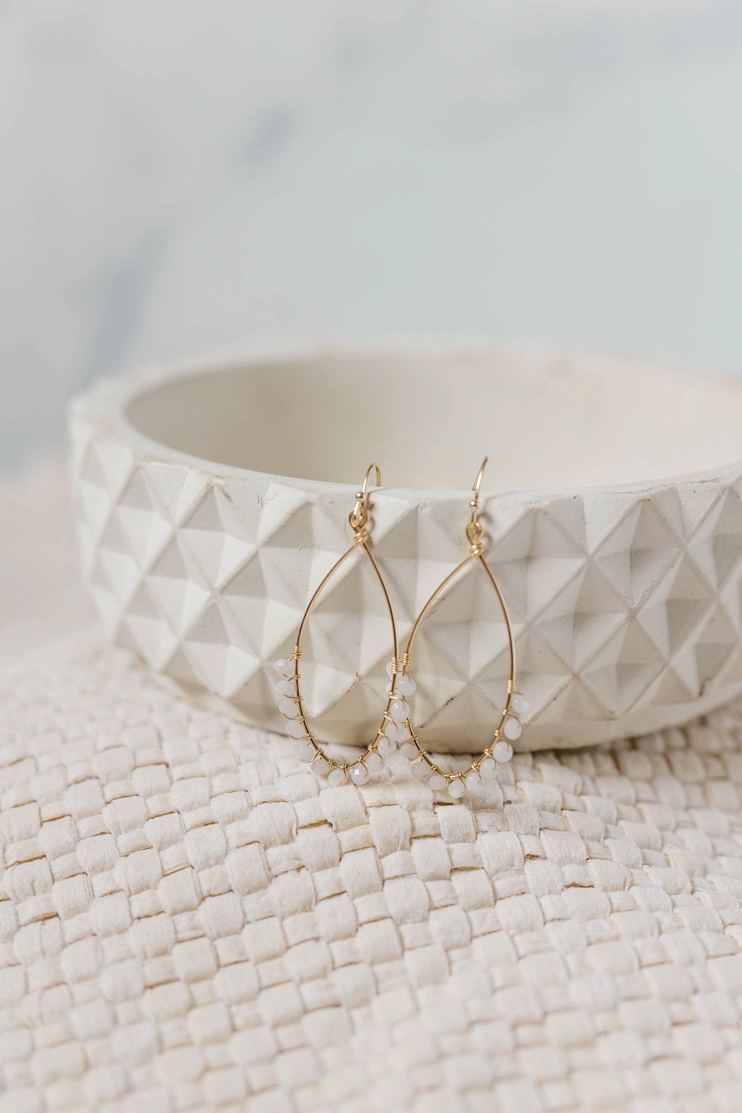 Aida Teardrop Earrings - Quartz
