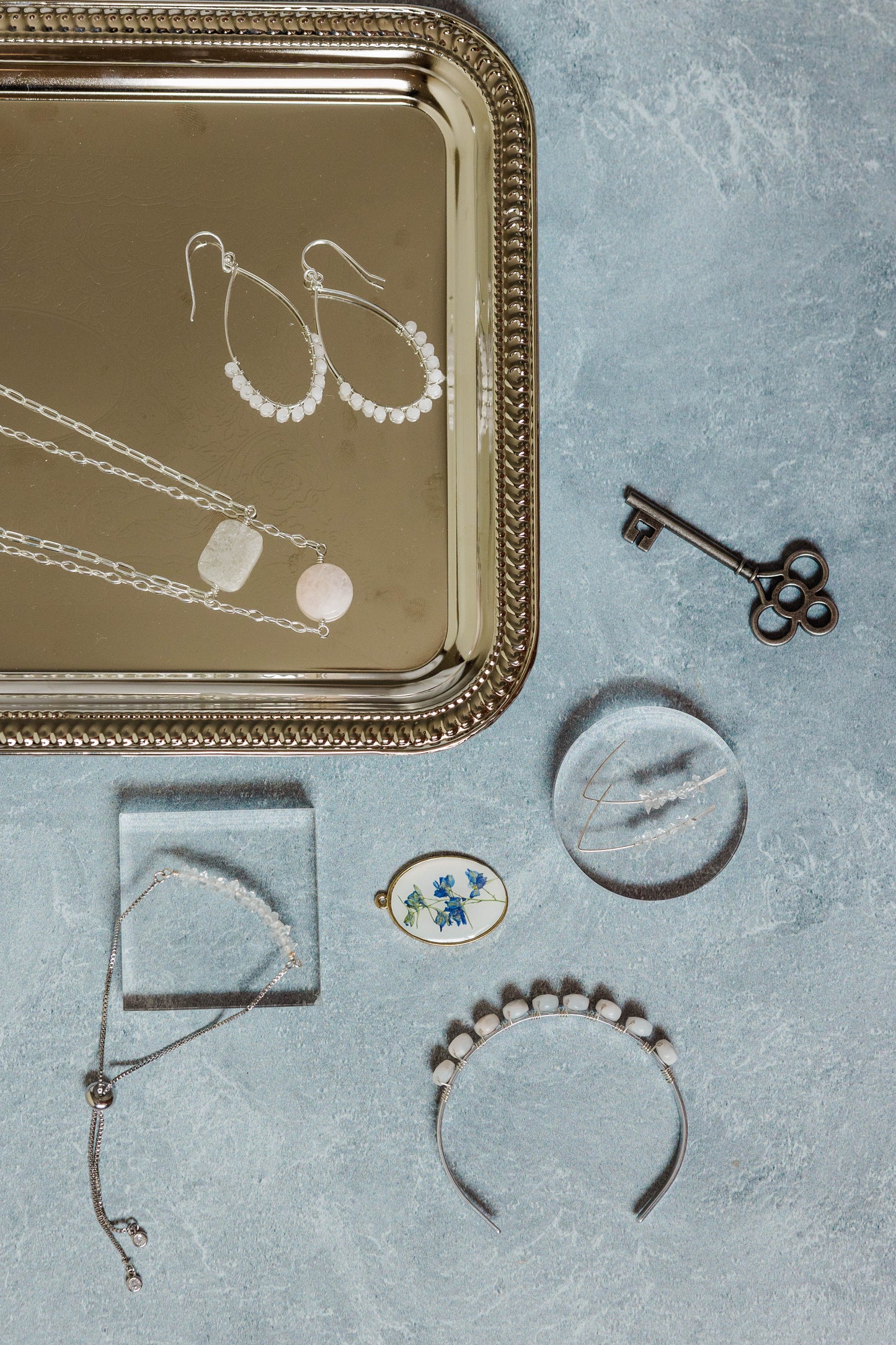 NORA Necklace - Rose Quartz