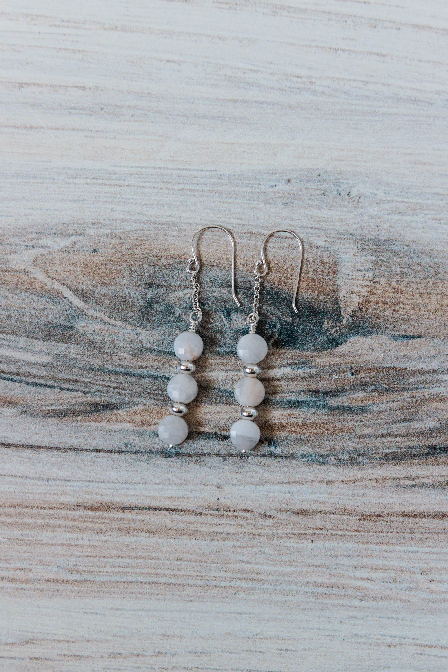 Hazel Earrings - Snow Quartz