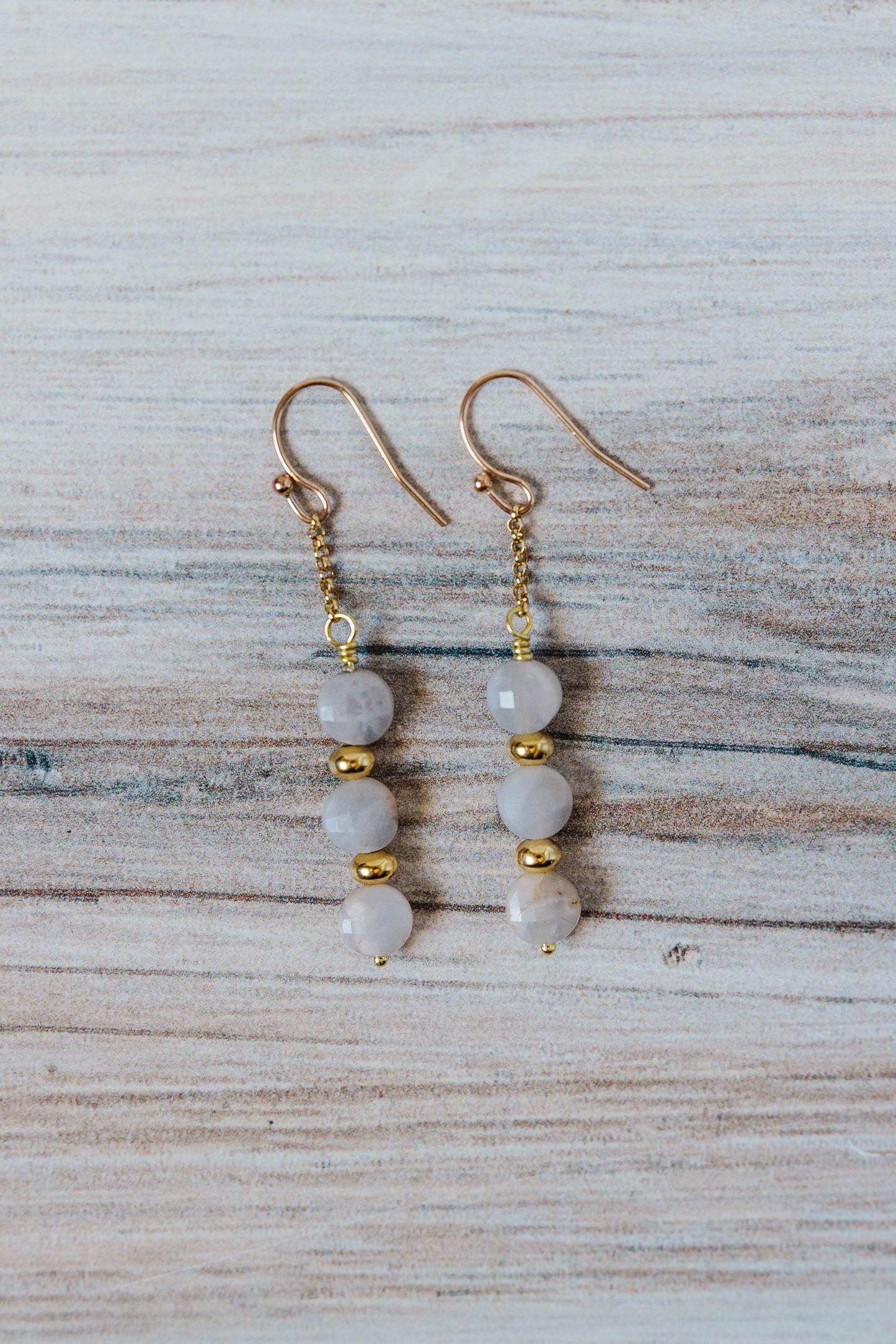 Hazel Earrings - Snow Quartz