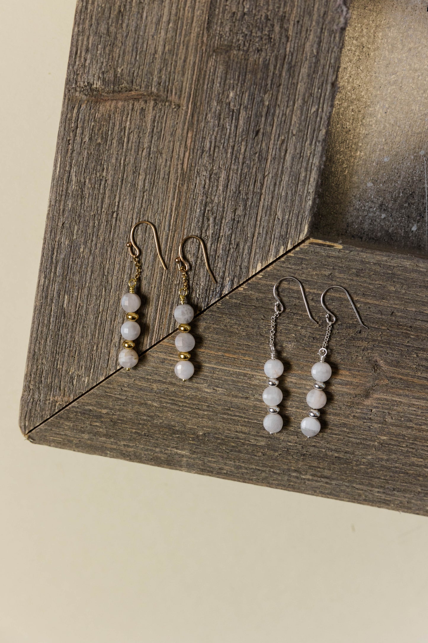 Hazel Earrings - Snow Quartz