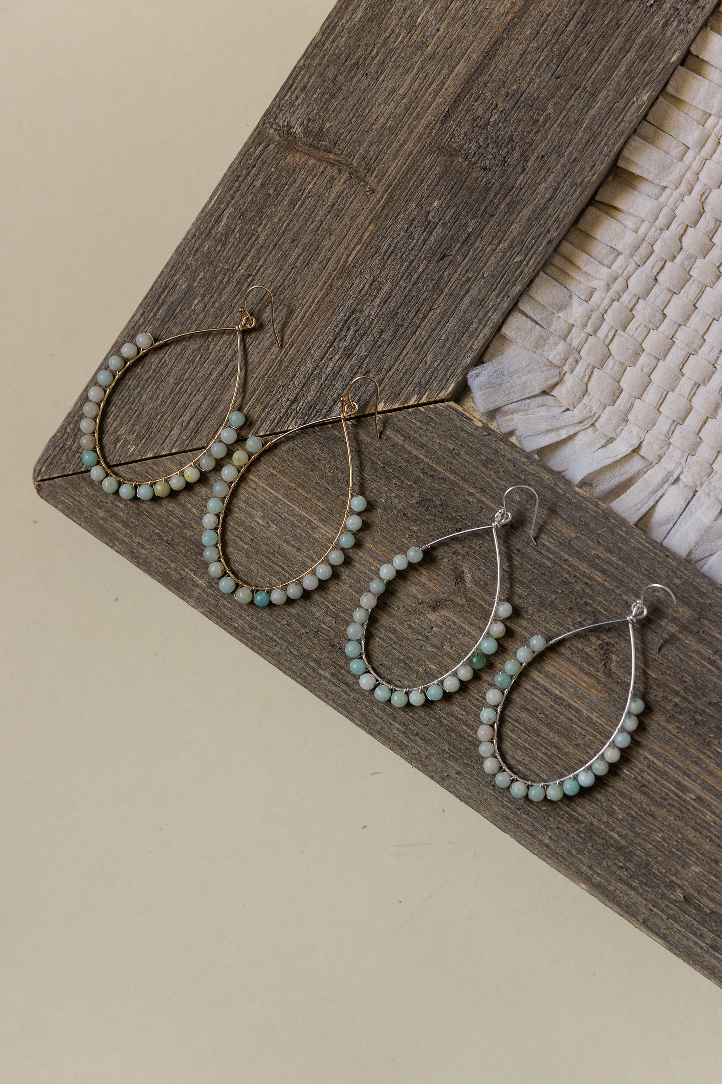 Sophia Teardrop Earrings - Amazonite
