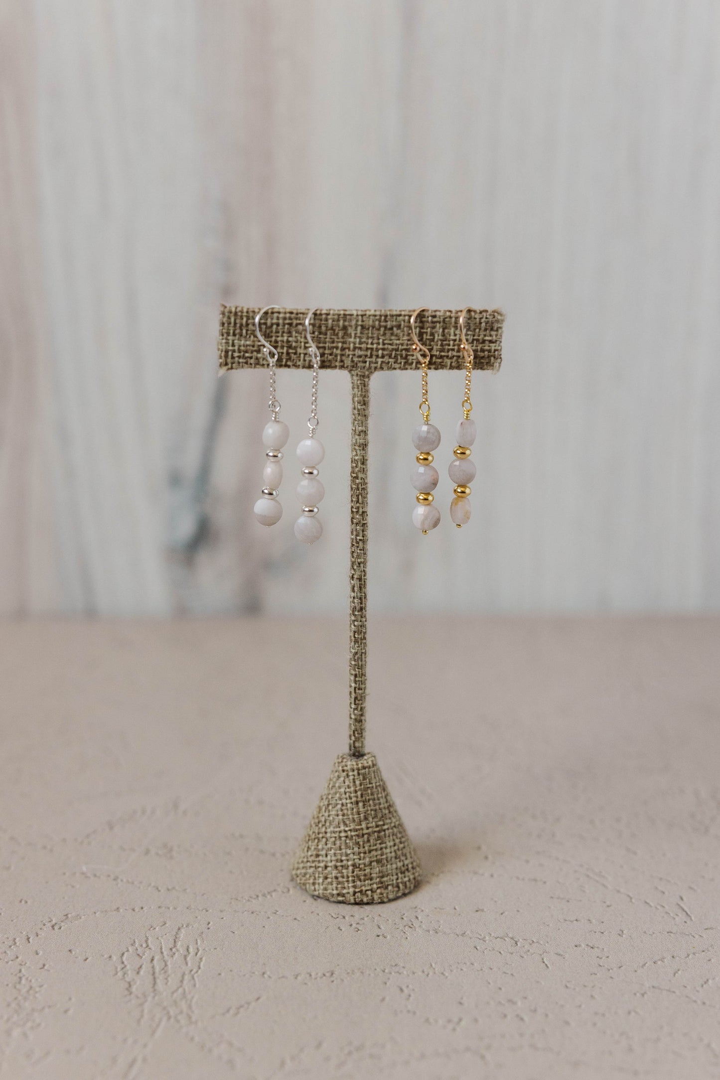 Hazel Earrings - Snow Quartz