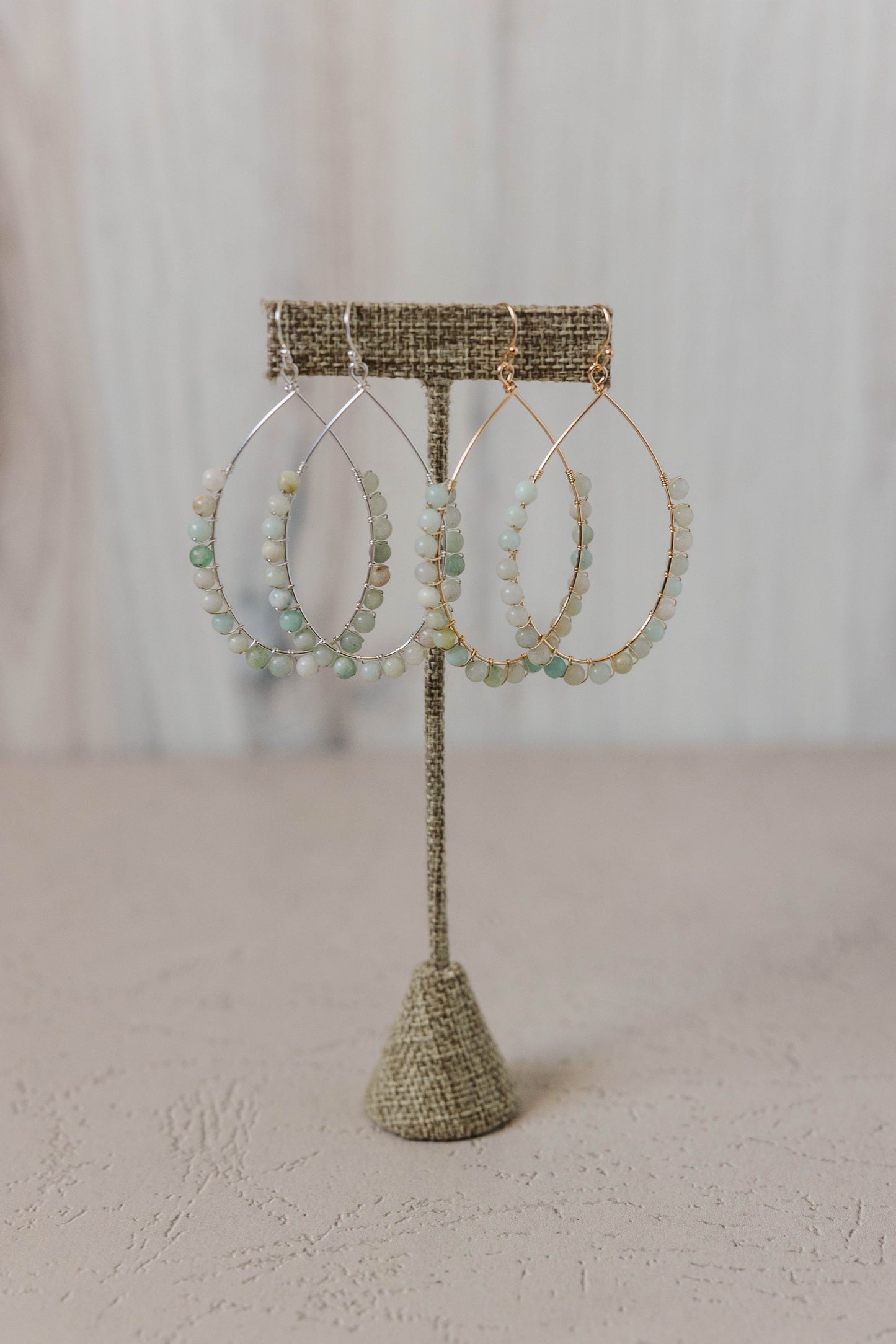 Sophia Teardrop Earrings - Amazonite