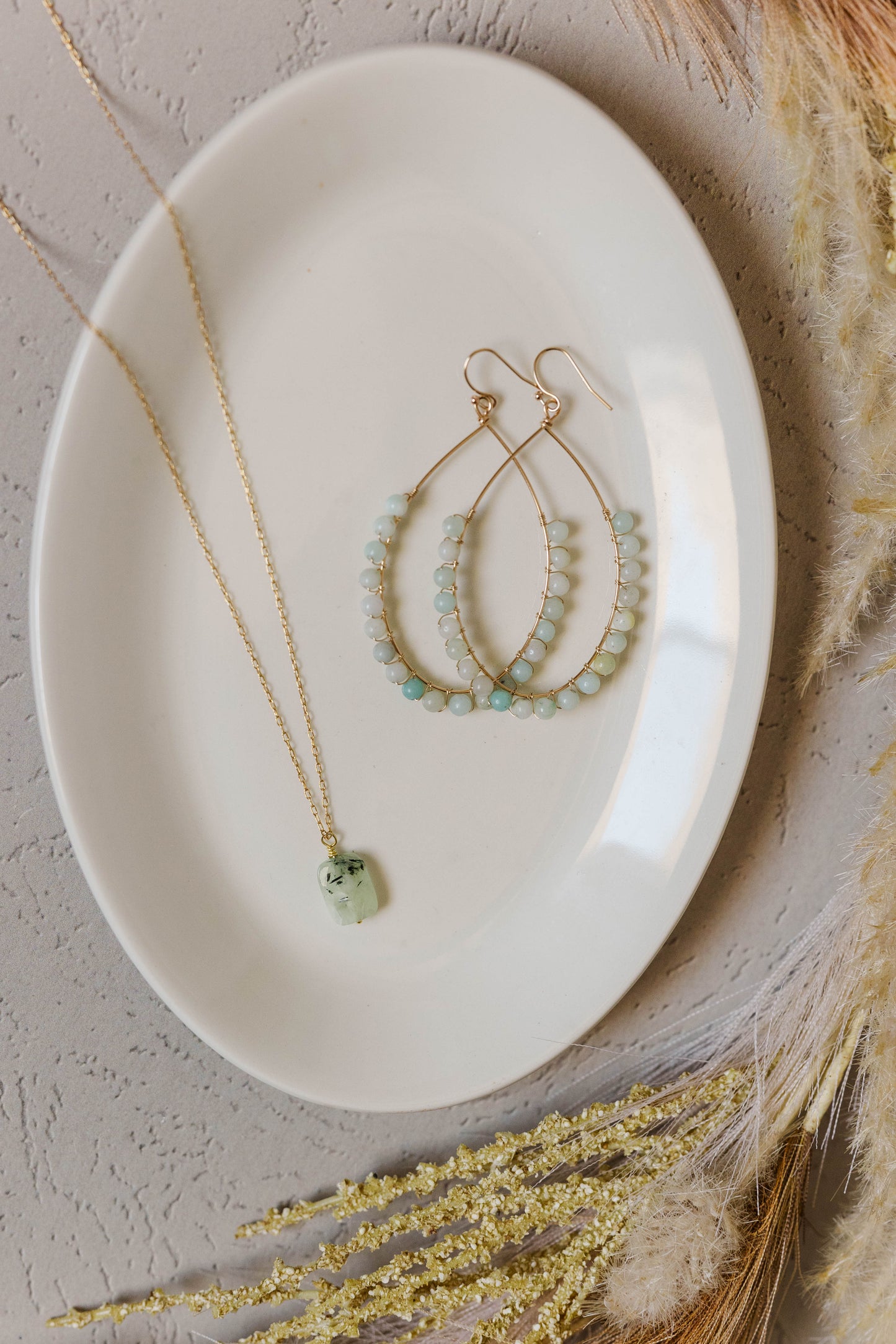 Sophia Teardrop Earrings - Amazonite