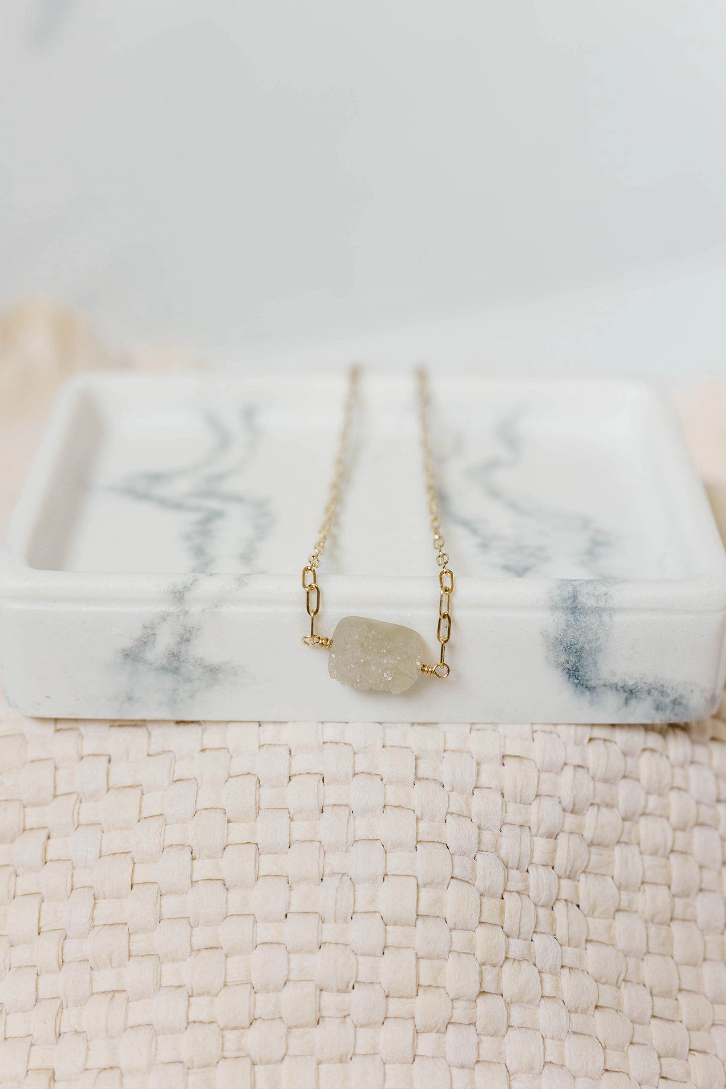AVERY Necklace - Druzy Quartz