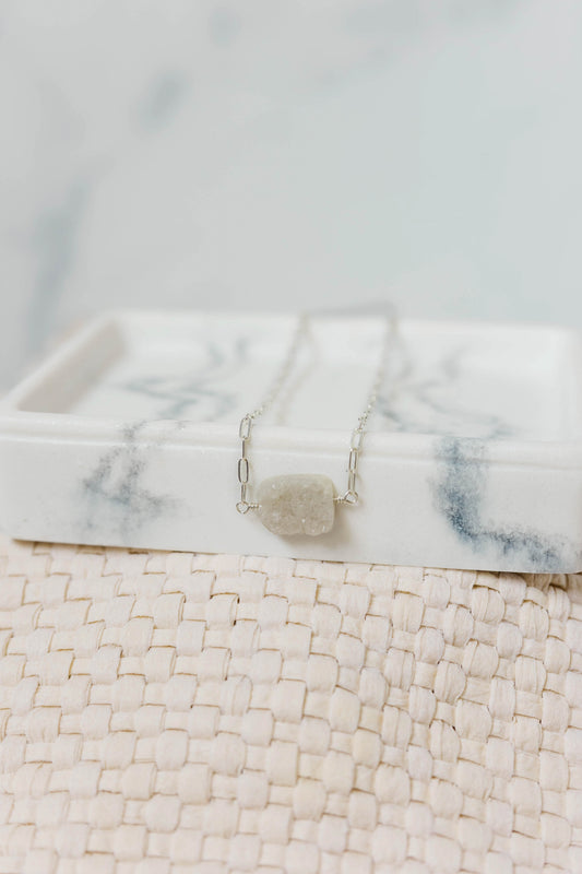 AVERY Necklace - Druzy Quartz