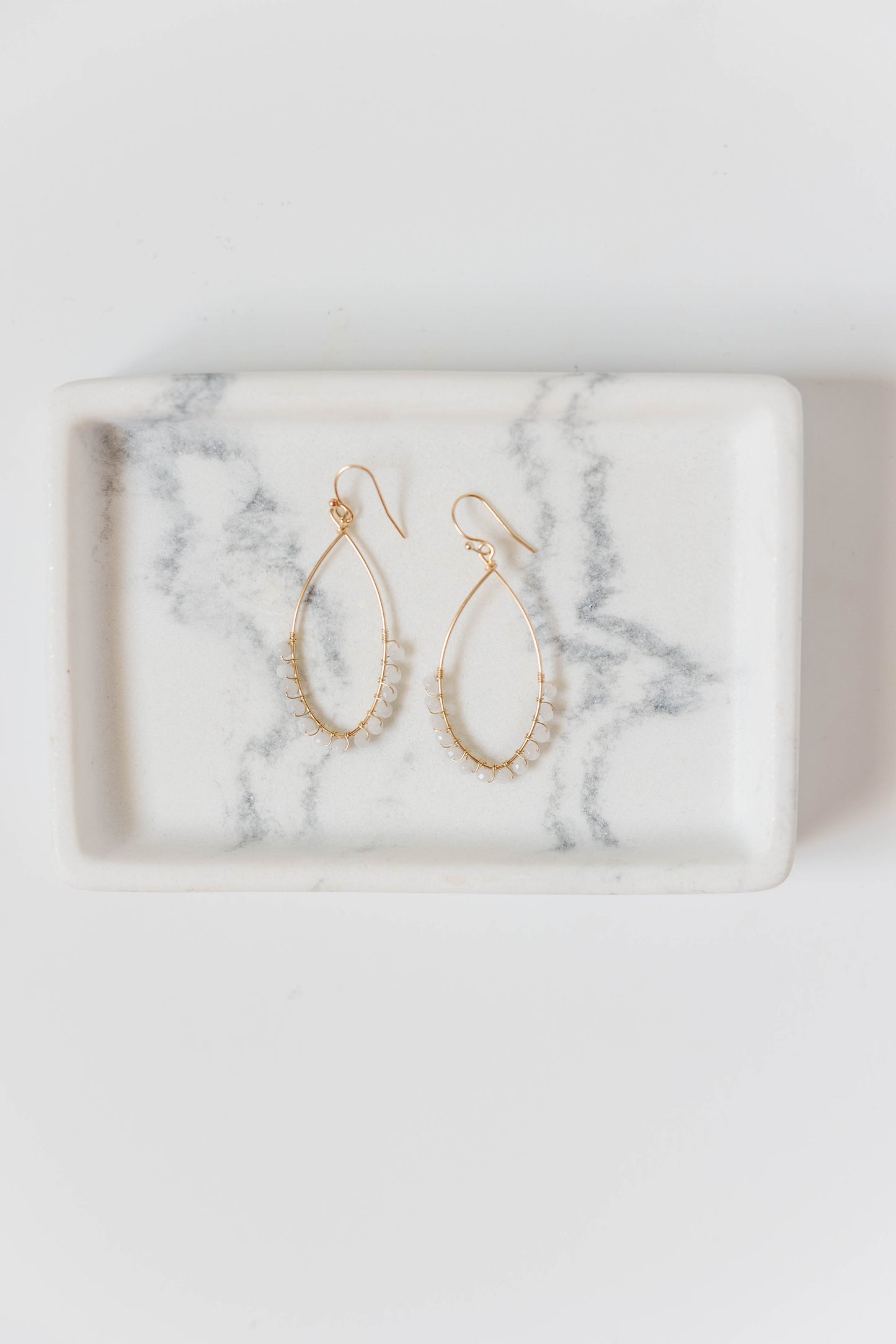 Aida Teardrop Earrings - Quartz