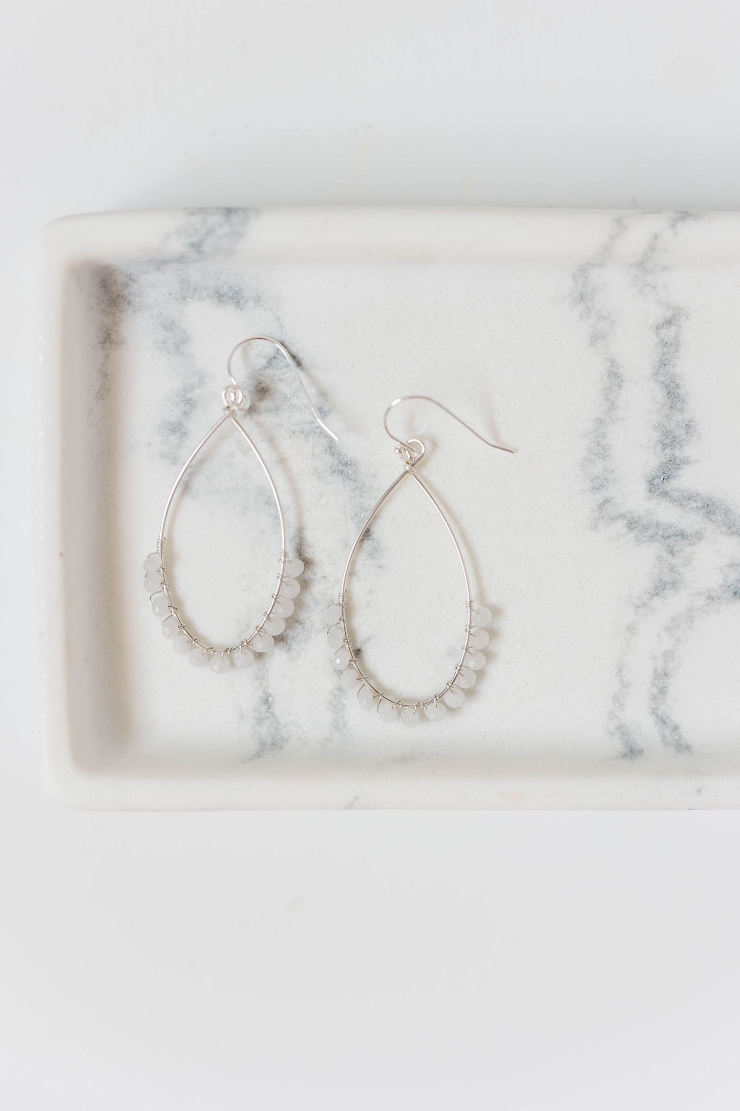 Aida Teardrop Earrings - Quartz