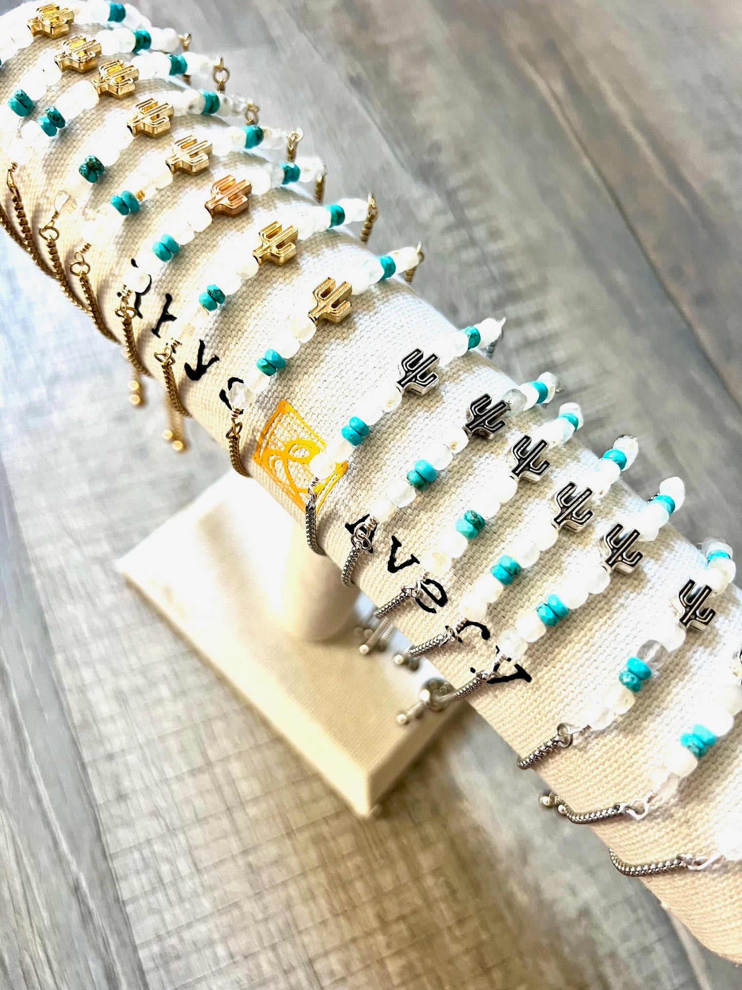 Desert Vibes Moonstone/Turquoise Bracelet