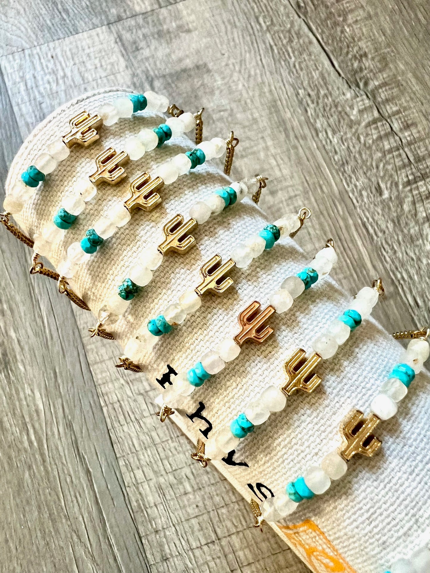 Desert Vibes Moonstone/Turquoise Bracelet