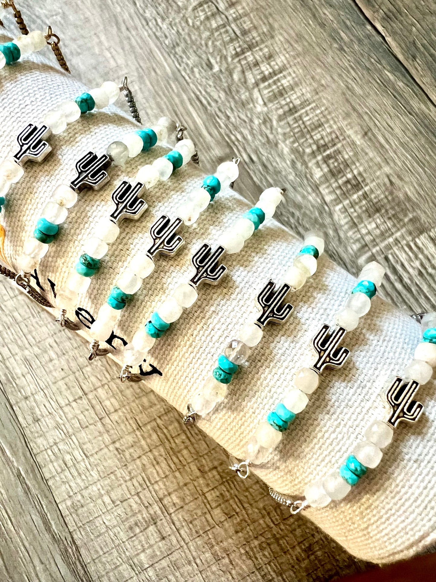 Desert Vibes Moonstone/Turquoise Bracelet