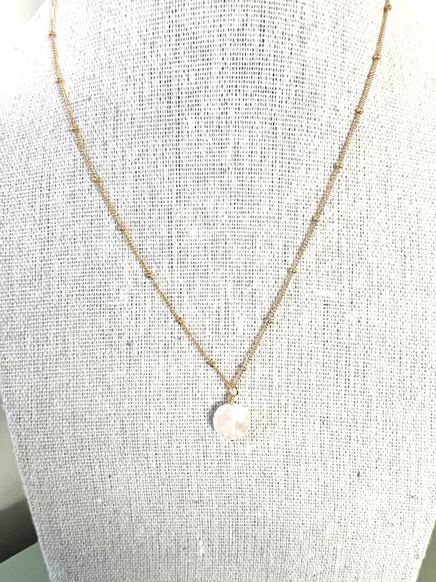 DANI Necklace - Rose Quartz