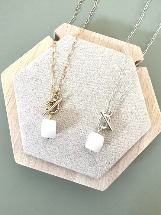 TESSA Necklace - Milky Quartz