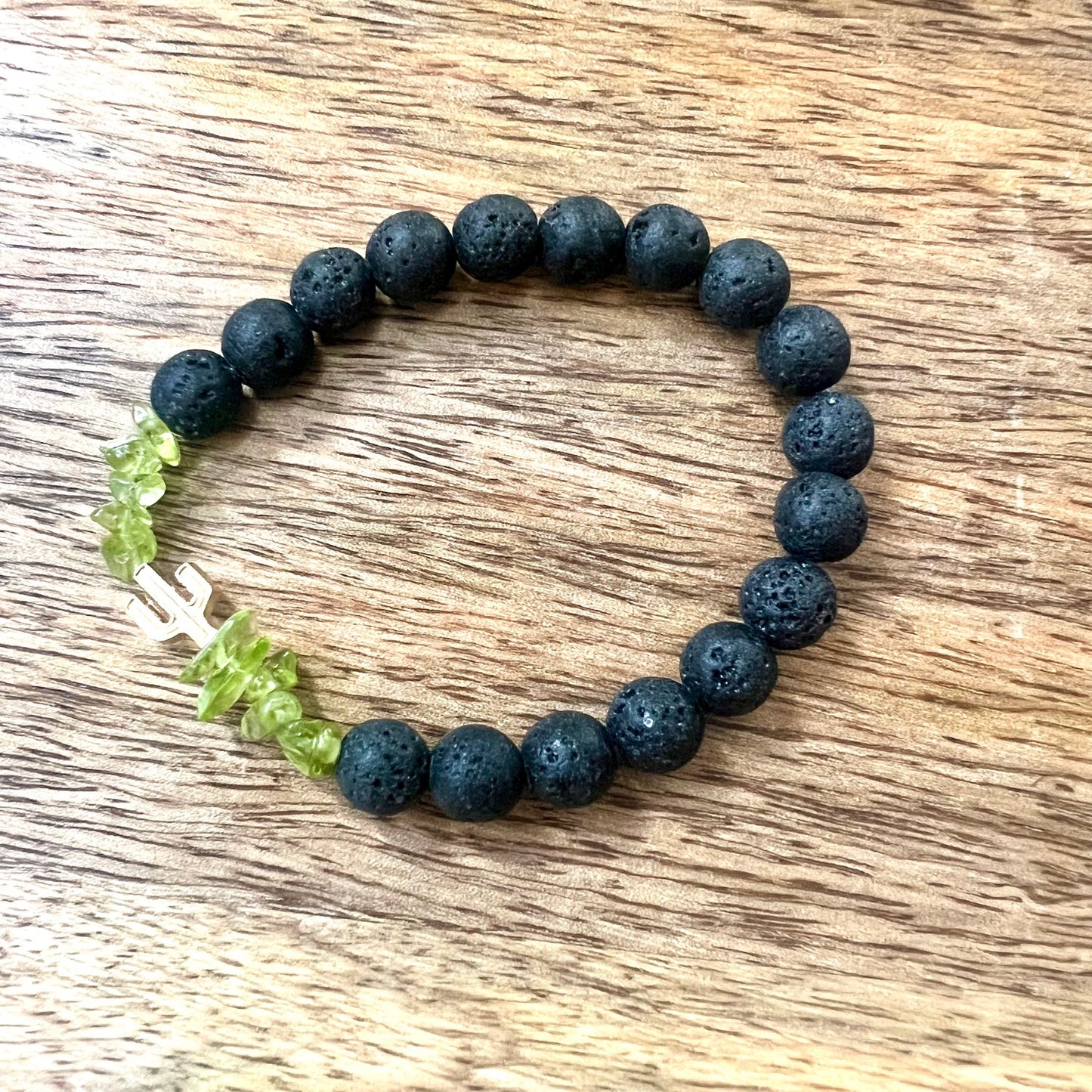 Arizona Lava/Peridot Bracelet