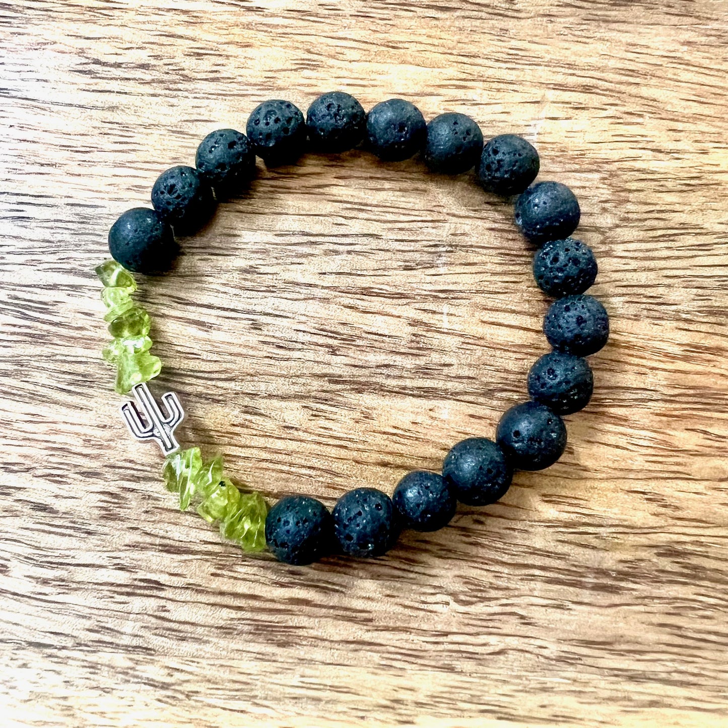 Arizona Lava/Peridot Bracelet